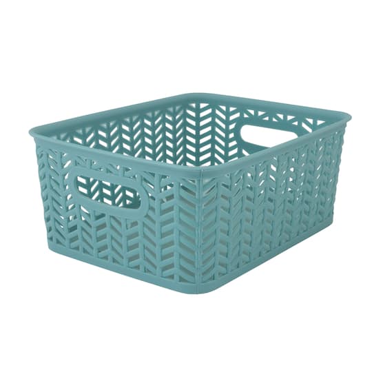 Simplify Small Herringbone Storage Basket